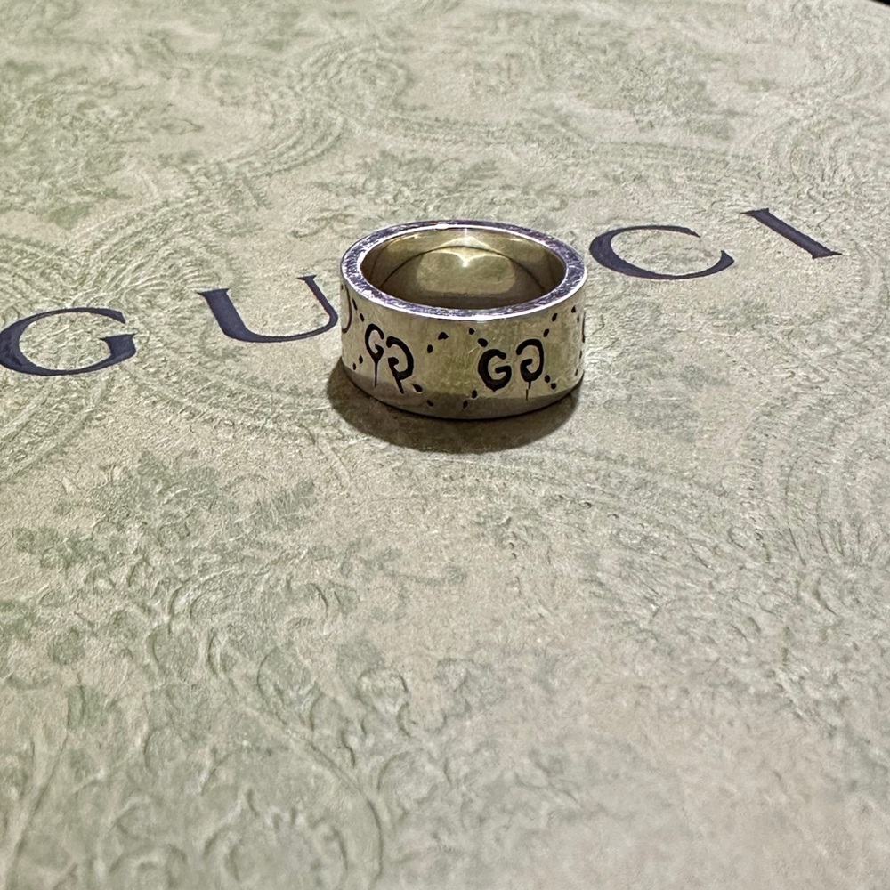 Gucci Ghost Skull Silver Band